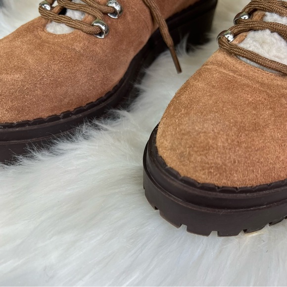 MARC FISHER Nairy Suede Hiking Boots with Chunky Soles, 7.5 - Picture 9 of 12